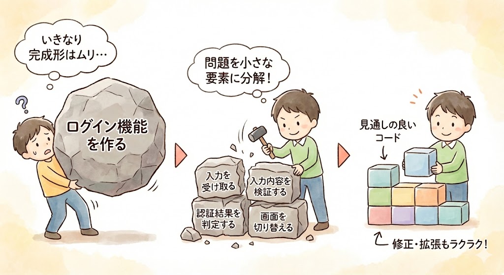 問題を細かく分解して考える