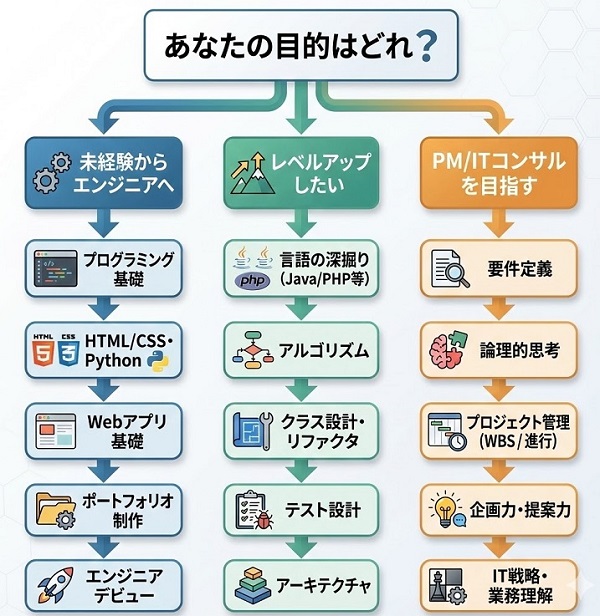 プログラマー・エンジニアが勉強すべき内容【目的別】