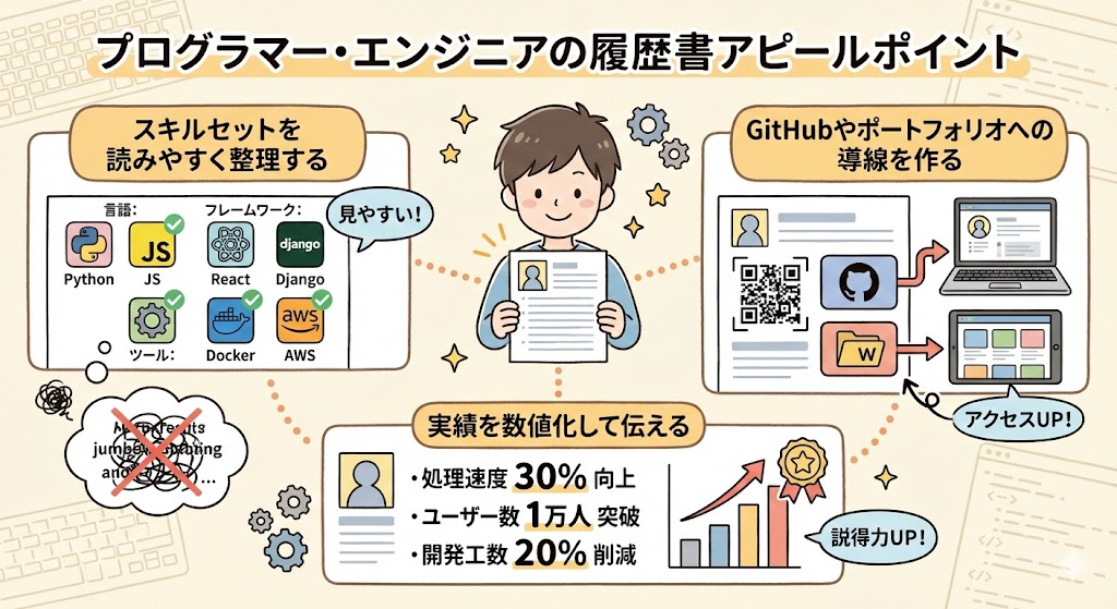 プログラマー・エンジニアの履歴書アピールポイント