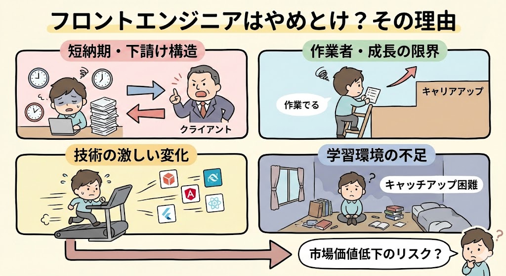 フロントエンジニアはやめとけ